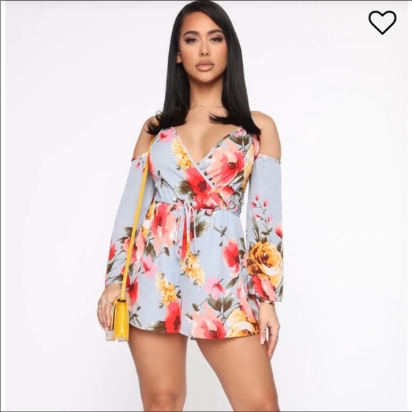 Garden escape floral fashion nova romper small - Picture 2 of 4